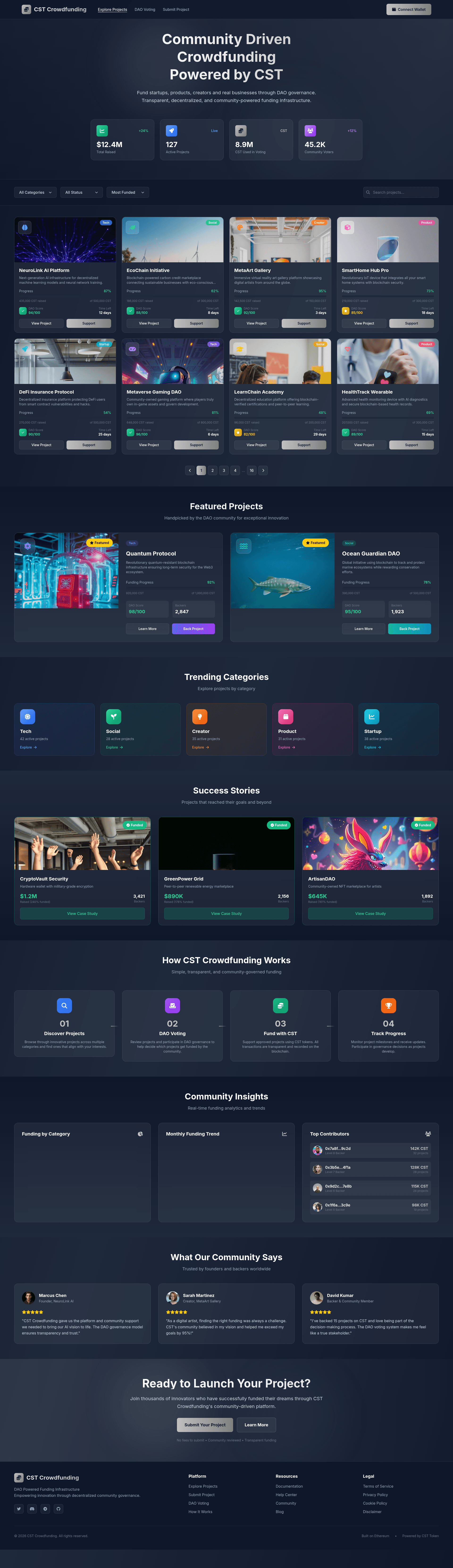 CST Crowdfunding Homepage