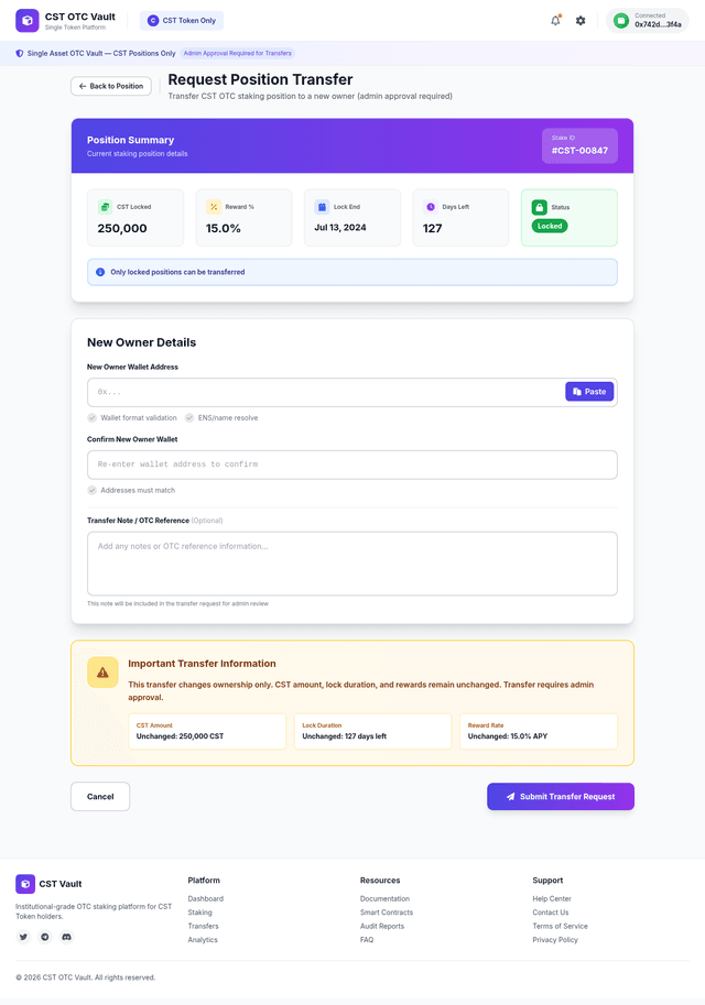 Transfer Request Management